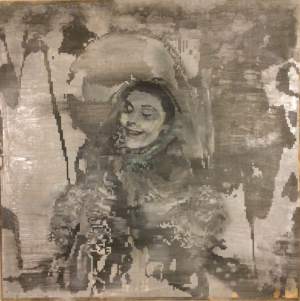 Oil on plywood with wax. 4'x4'